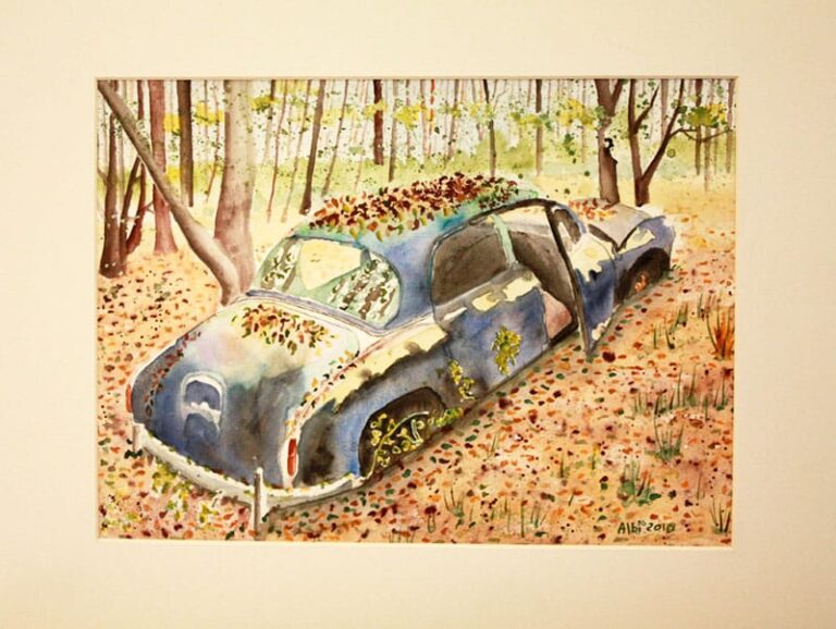 aquarell einsam und verlassen